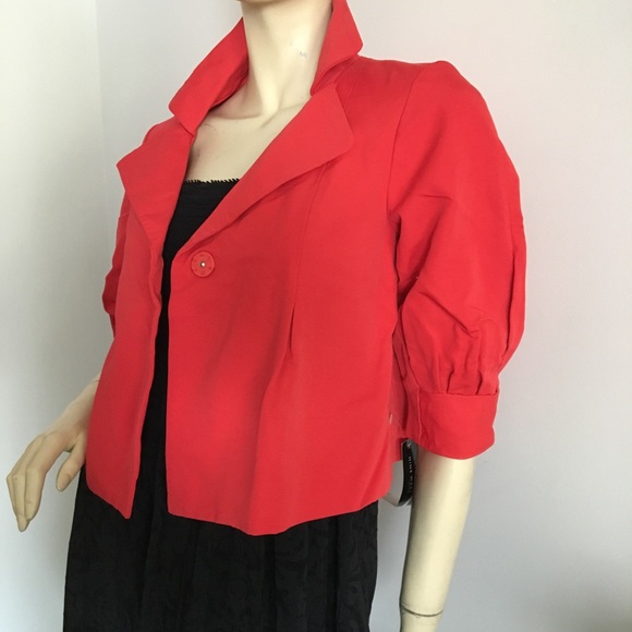 Nine West petite cropped 3/4 sleeve jacket size 4P - Picture 2 of 8